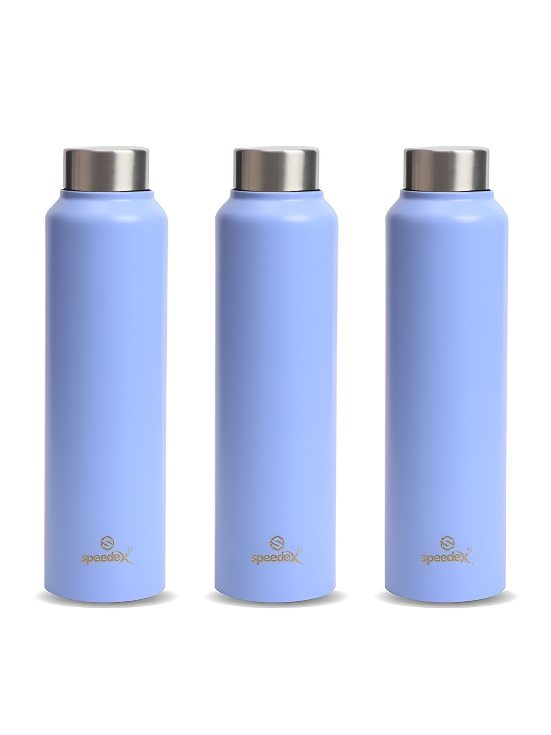 Speedex Simplex Purple Brand Logo Stainless Steel BPA Free 3 Piece Water Bottle - 1L