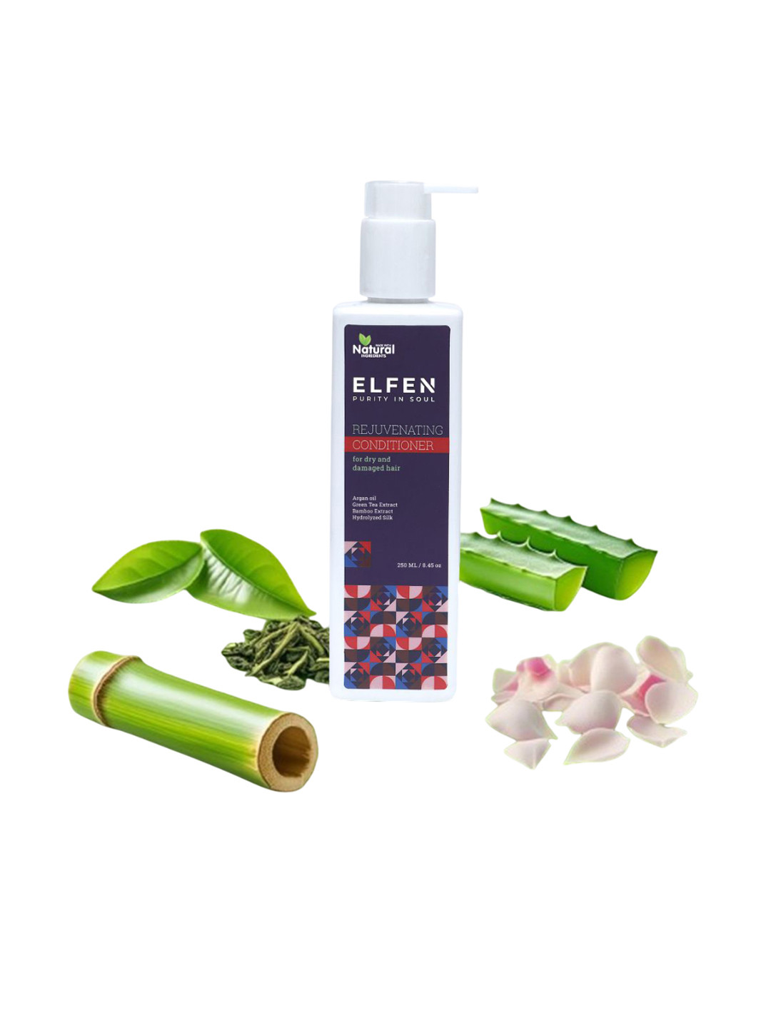 ELFEN Rejuvenating Conditioner For Dry & Damaged Hair With Argan Oil & Bamboo- 250 ml