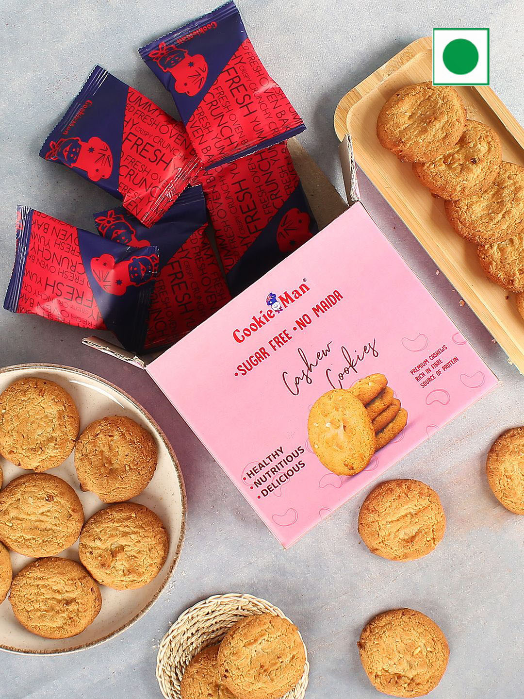 Cookieman Sugar Free Premium Cashew Cookies - 250g