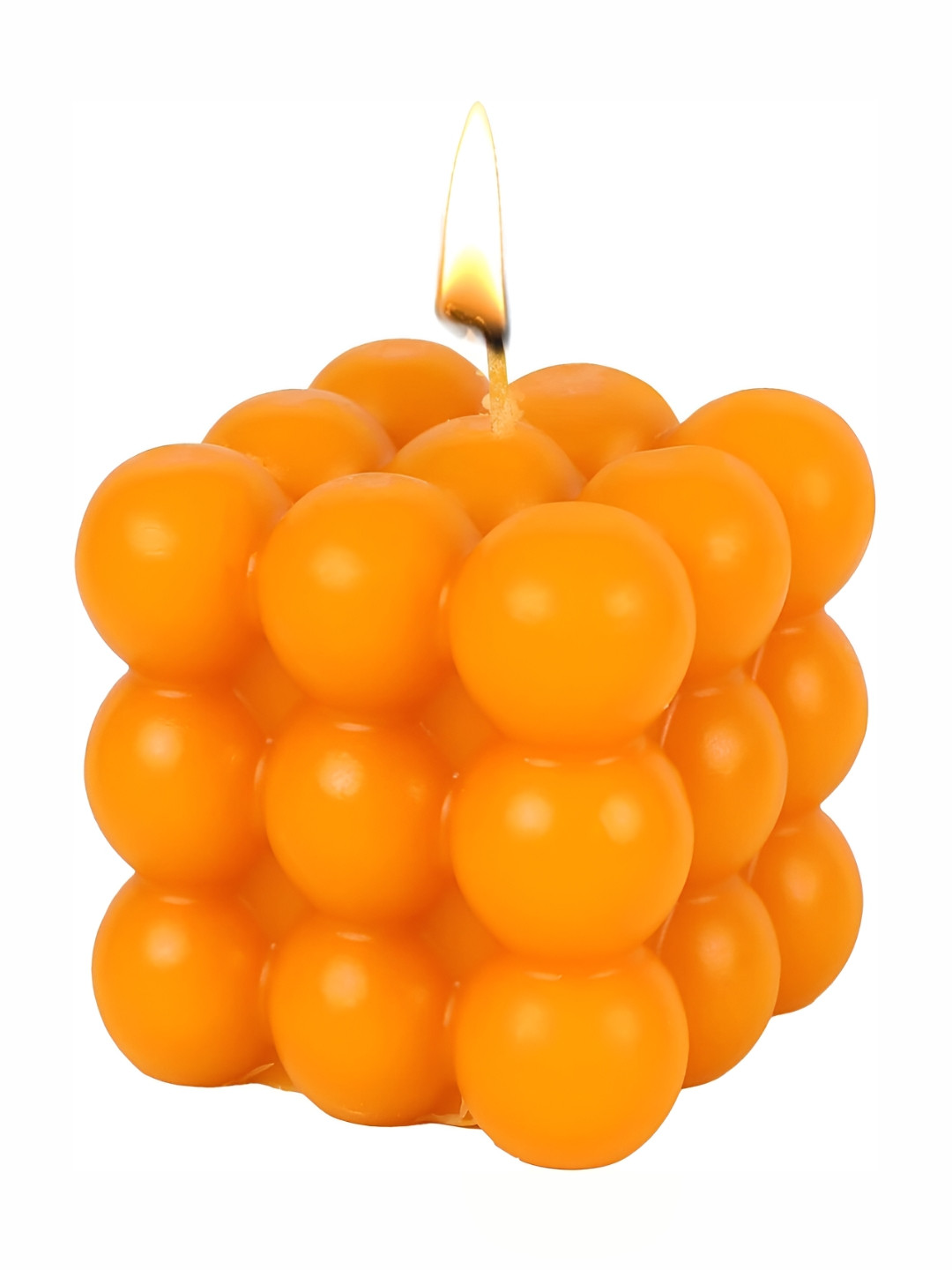 PROKART Premium Bubble Cube Scented 1 Wick Scented Solid Geometric Regular Pillar Candles