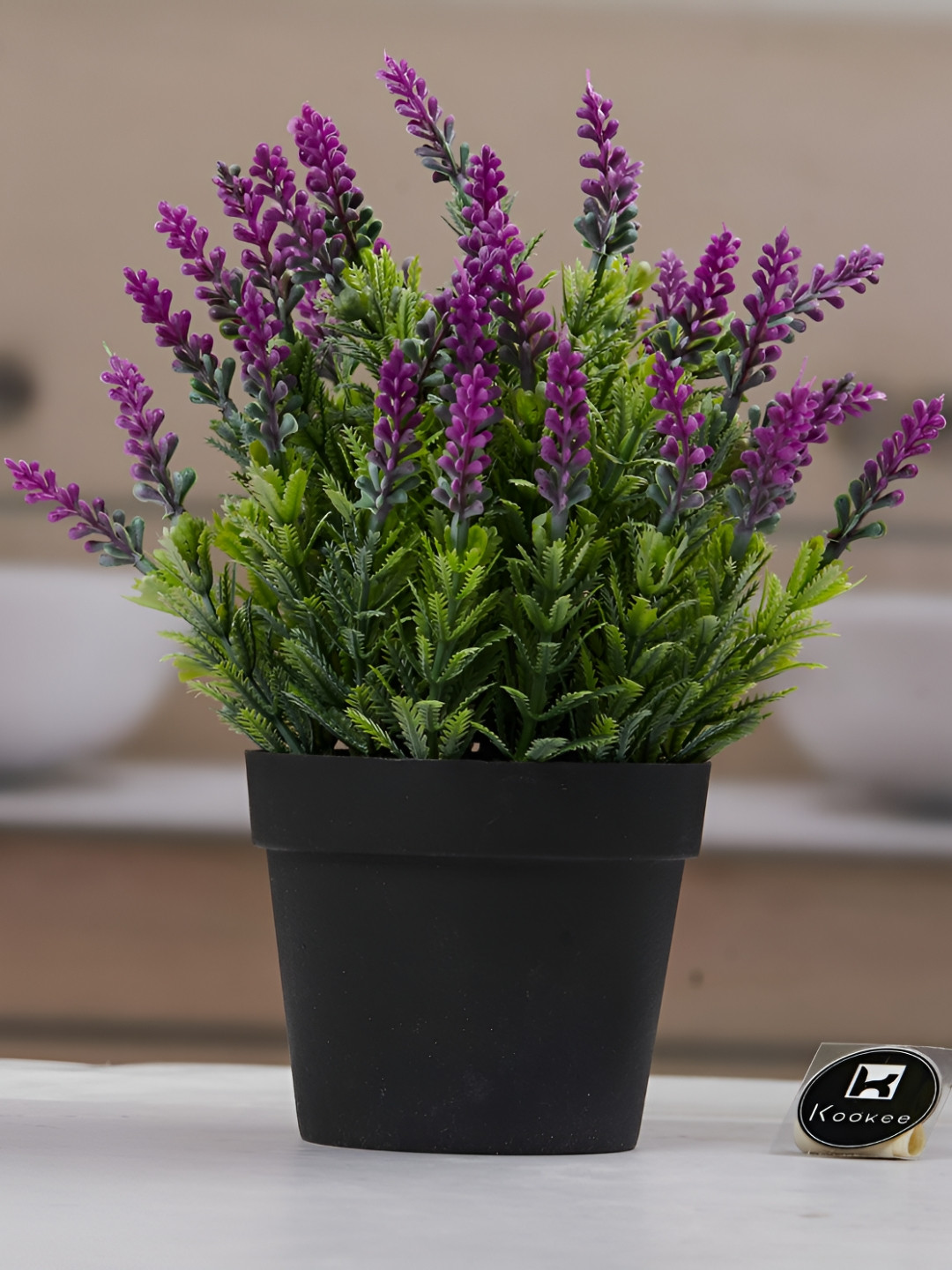 Kookee Lavender And Green Artificial Plant With Pot
