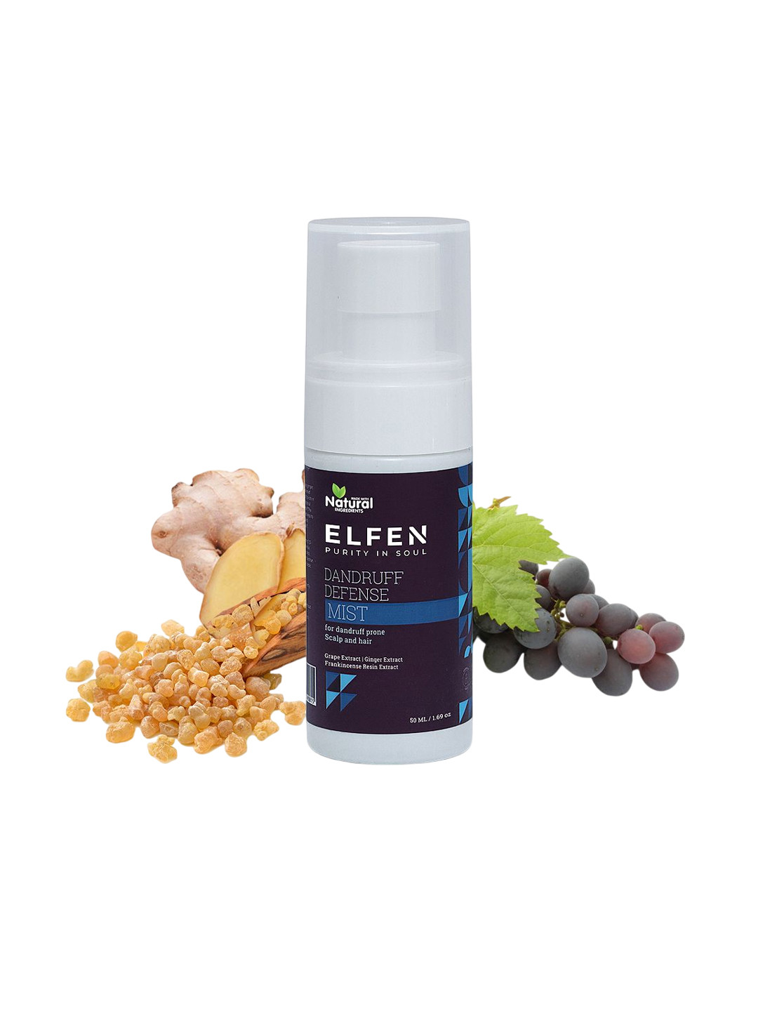 ELFEN Dandruff Defence Hair Mist With Natural Goodness of Ginger & Grape Extract - 50 ml