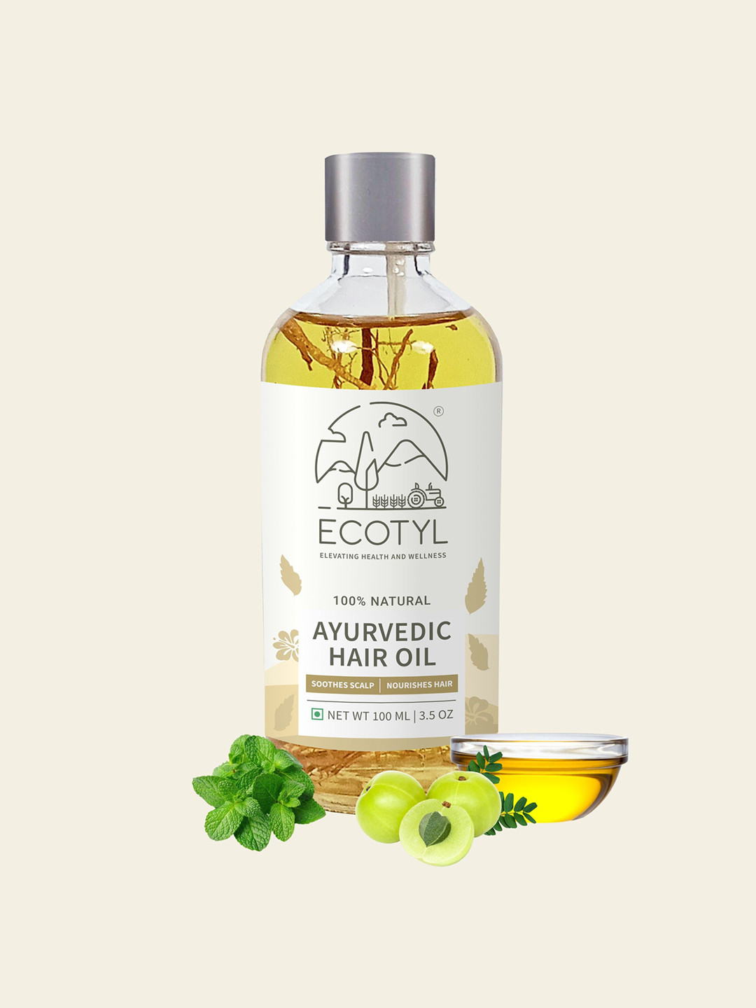 Ecotyl Ayurvedic Hair Oil For Hair Fall Control & Hair Growth - 100ml