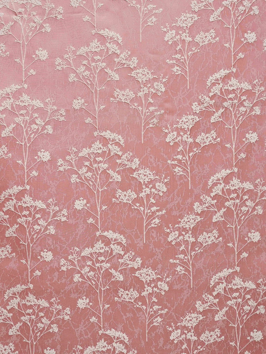 Ariana Celestial Coral & White Floral Printed Window Curtain