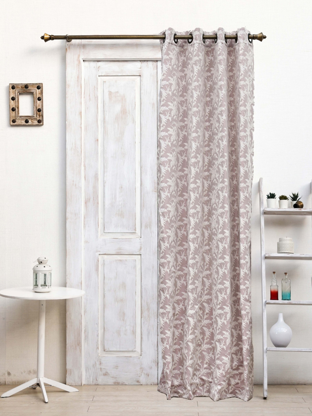 Ariana Whisper Lavender & White Floral Window Curtain