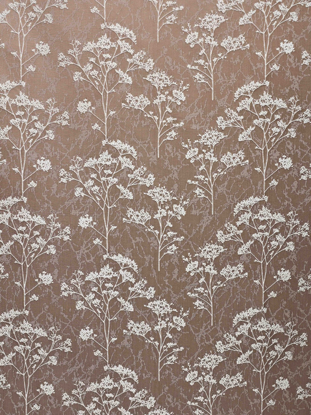 Ariana Celestial Coffee Brown & White Floral Embroidered Door Curtain