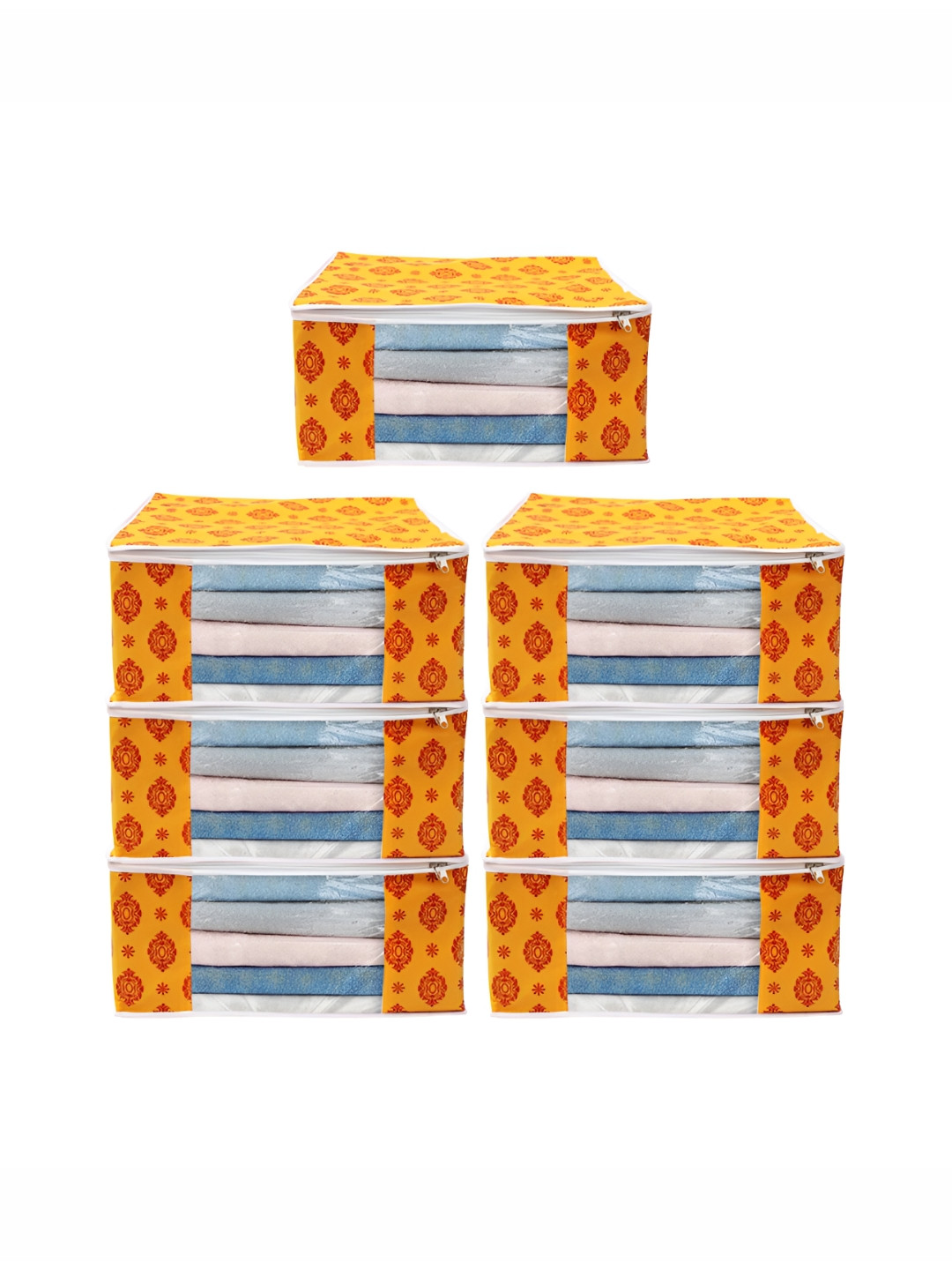 ANKIT INTERNATIONAL Orange Set of 7 Super Strong Multi-Utility Organisers