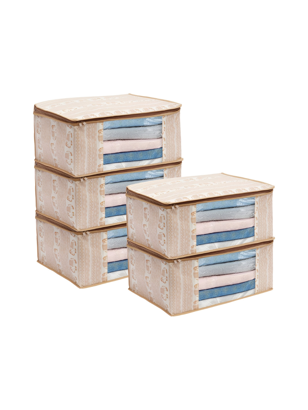 ANKIT INTERNATIONAL Brown Set of 5 Super Strong Multi-Utility Organisers