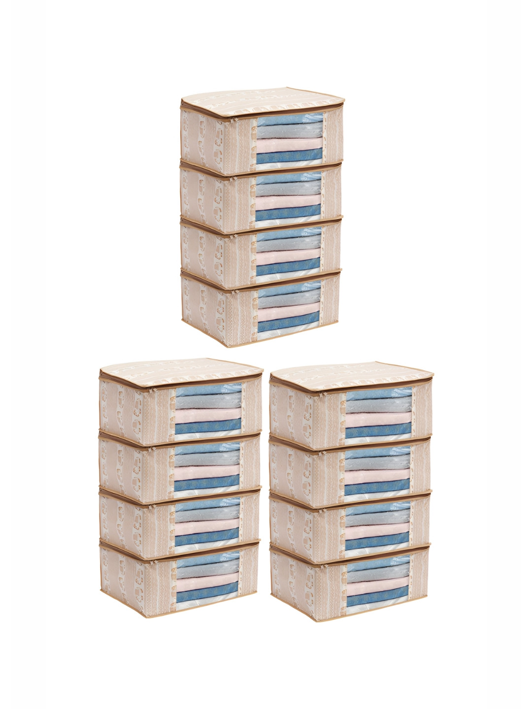 ANKIT INTERNATIONAL Brown Set of 12 Super Strong Multi-Utility Organisers