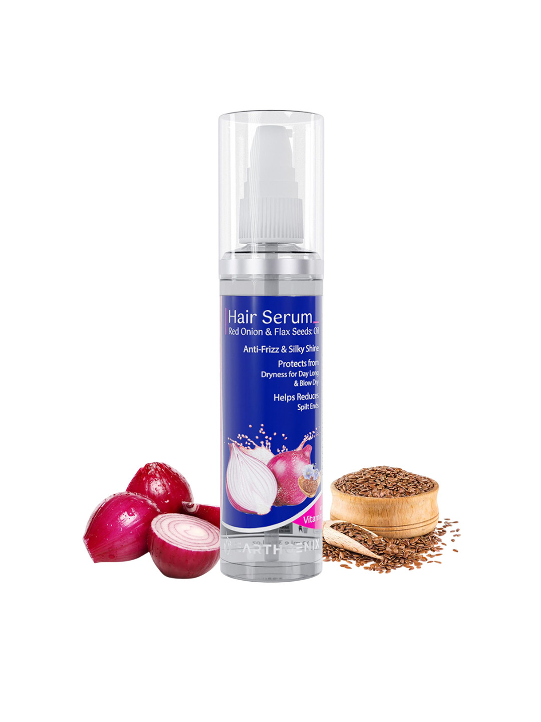 Earthgenix Red Onion & Flax Seeds Oil with Vitamin-E Hair Serum - 100 ml