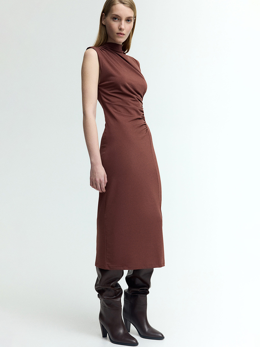 H&M Draped Turtleneck Dress