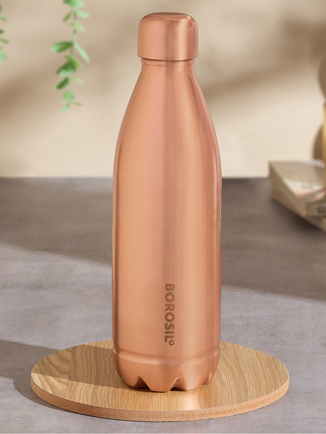 BOROSIL Canvas Copper-Toned Pure Copper Water Bottle 700ml