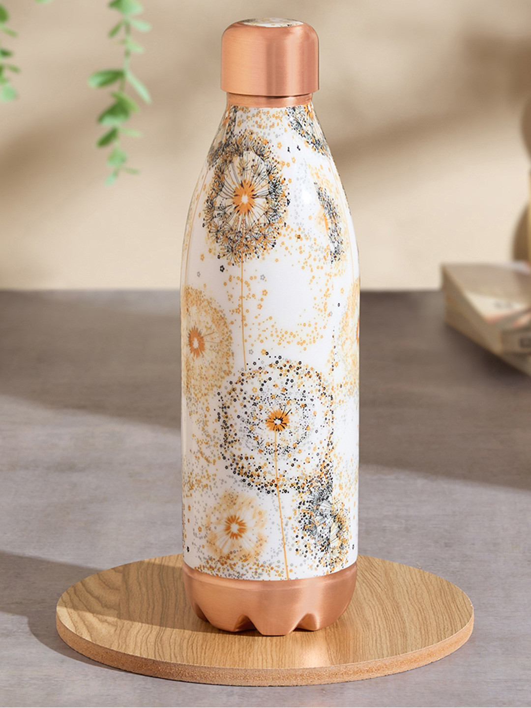 BOROSIL Canvas-Vasta Printed Copper Spill Proof Water Bottle - 700ml