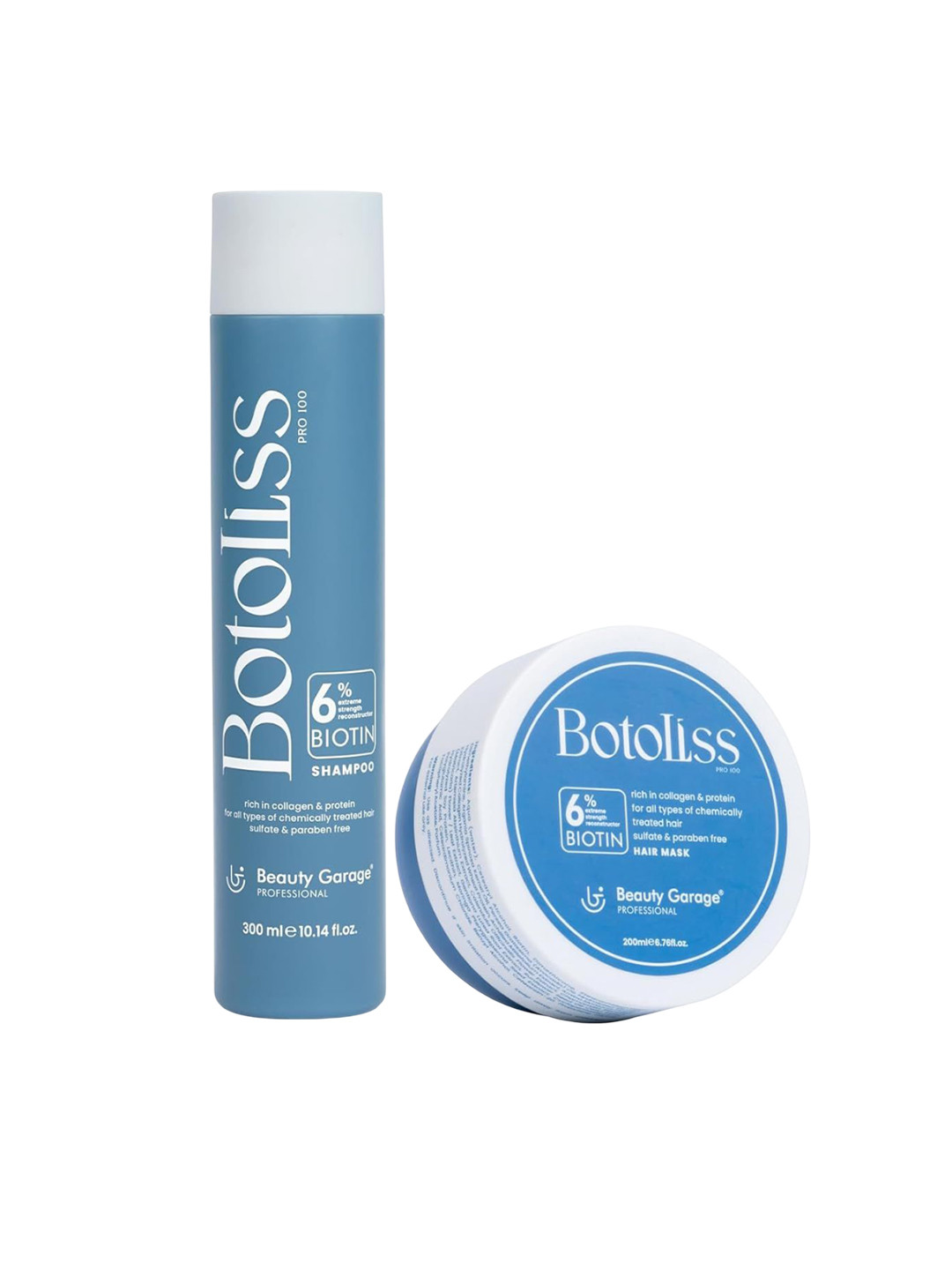 Beauty Garage Set Of 2 Botoliss Biotin Shampoo - 300 ml & Hair Mask  - 200 ml