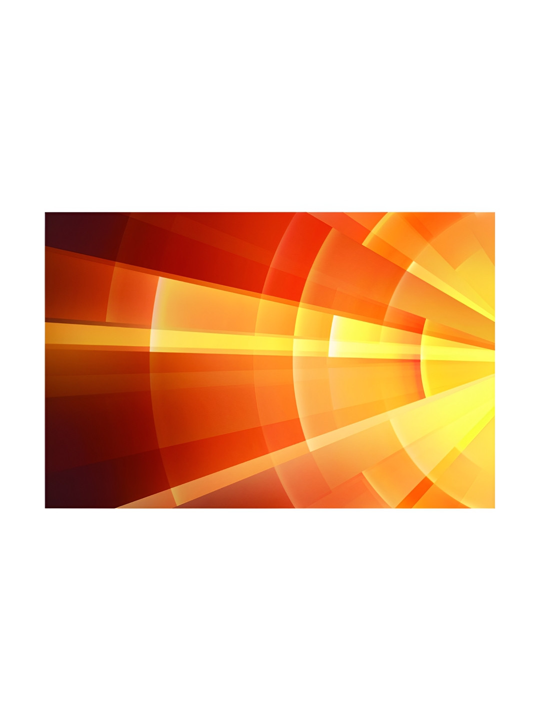 Inephos Yellow And Orange Hand-Painted Canvas Wall Art