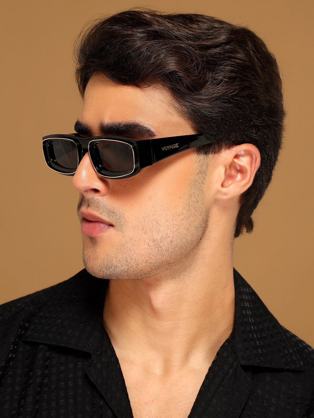 Voyage Unisex Rectangle Sunglasses 98213MG6575