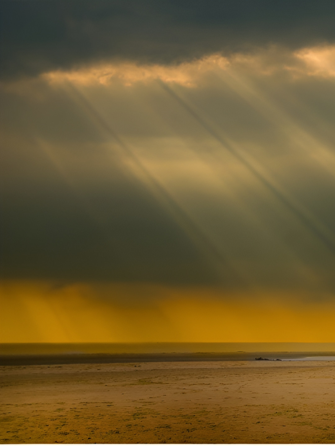 Inephos Yellow And Green Abstract Printed Canvas Wall Art