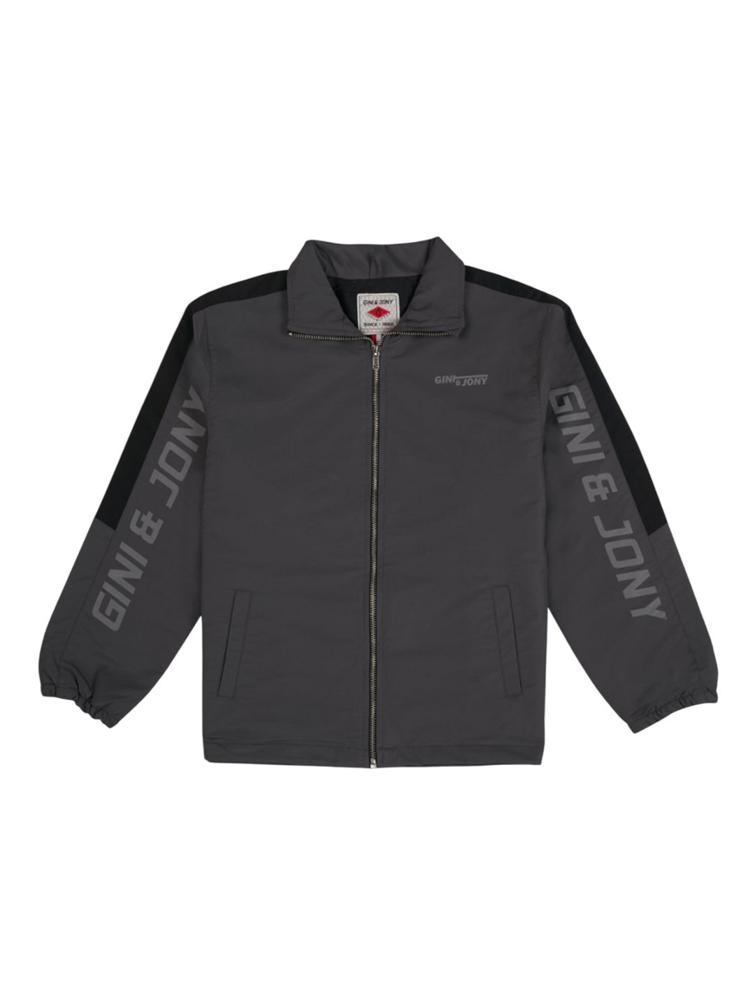 Gini and Jony Boys Typography Printed Long Sleeves Tailored Jacket With Detachable T-shirt