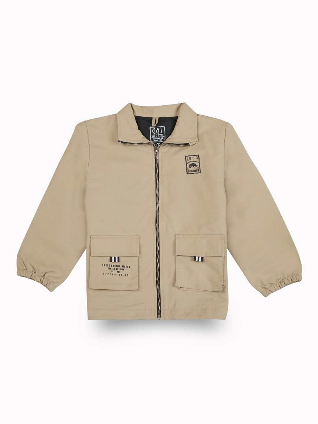 Gini and Jony Boys Graphic Printed Long Sleeves Tailored Jacket With Detachable T-shirt