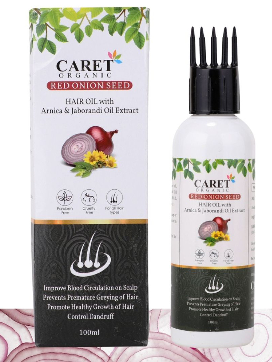 CARET ORGANIC Red Seed Onion Oil For Hair Growth - 100 ml