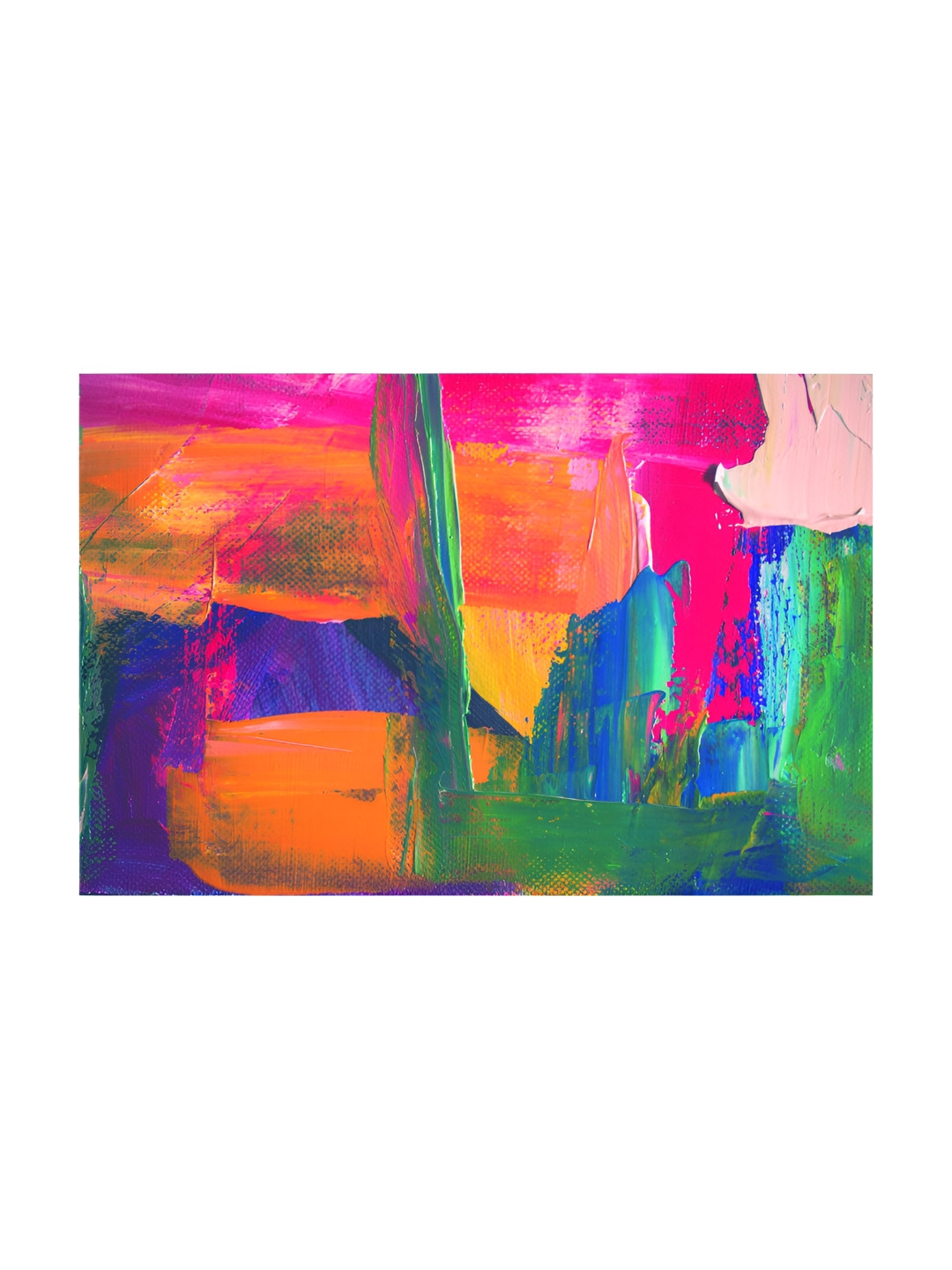 Inephos Yellow And Green Abstract Printed Wall Art