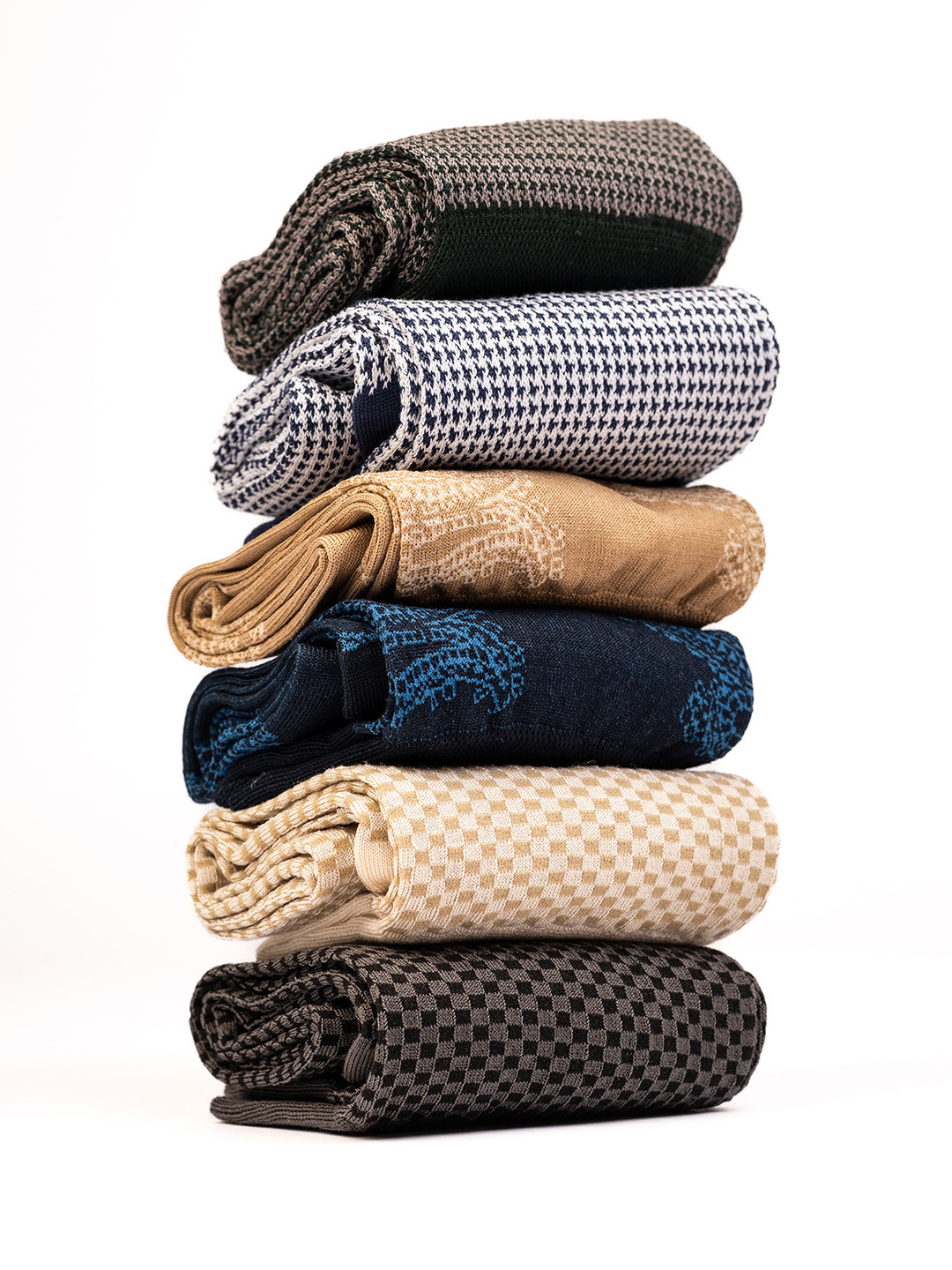 Theater Men Pack of 6 Luxury Mercerized Cotton Dress Socks