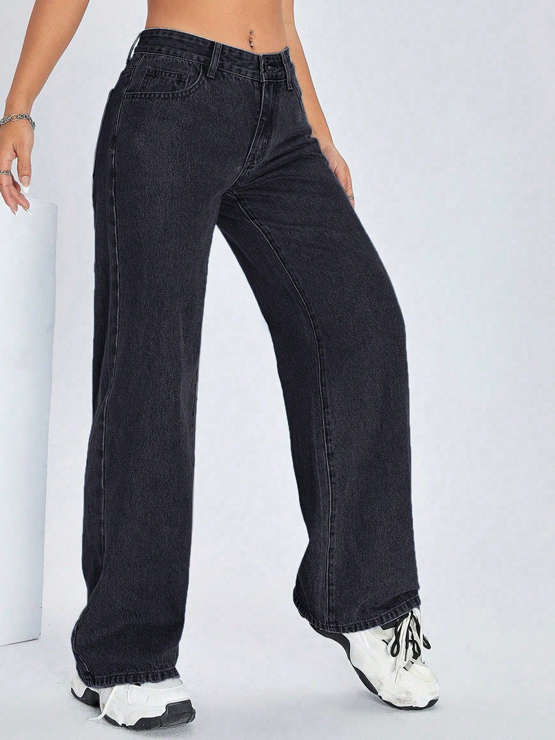 Glossia Women Comfort Straight Fit High-Rise Jeans