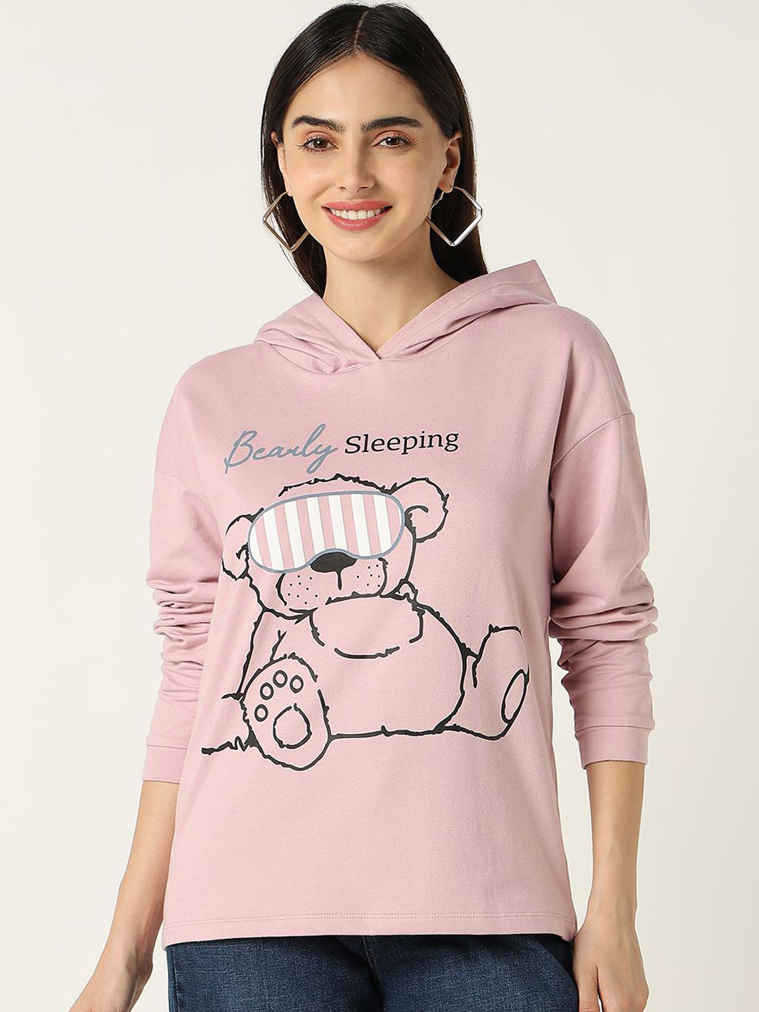 R&B Graphic Printed Cotton Hoodie Sweatshirt