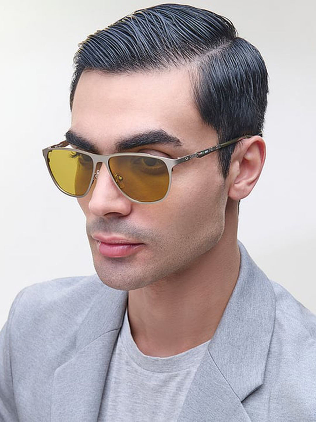 Lenskart Studio Unisex Full Rim Rectangle Sunglasses with Polarised and UV Protected Lens