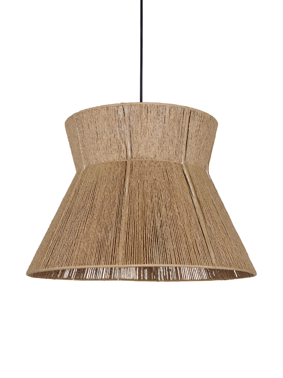 Fos Lighting Beige Textured Cylinder Shaped Ceiling Lamp