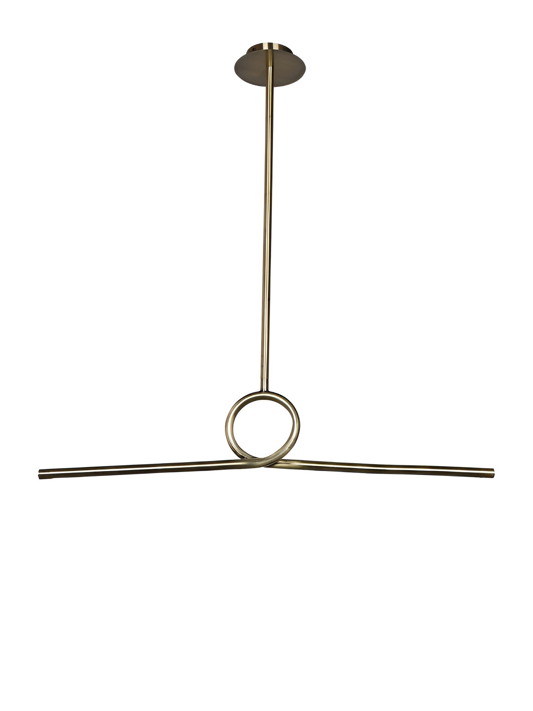 Fos Lighting Gold-Toned Abstract Shaped Ceiling Lamp