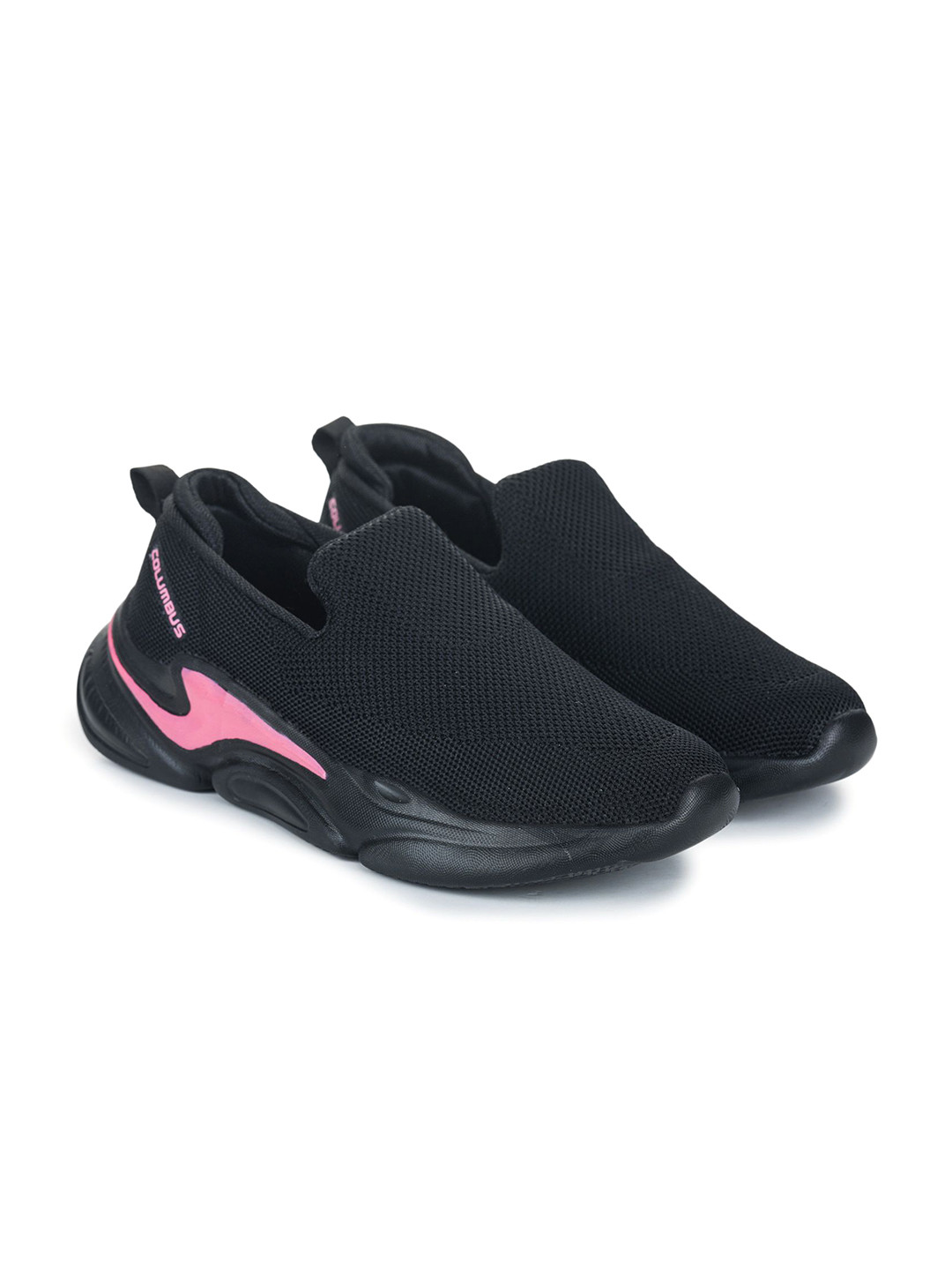 Columbus SCARLETT Men Woven Design Lightweight Slip-On Sneakers
