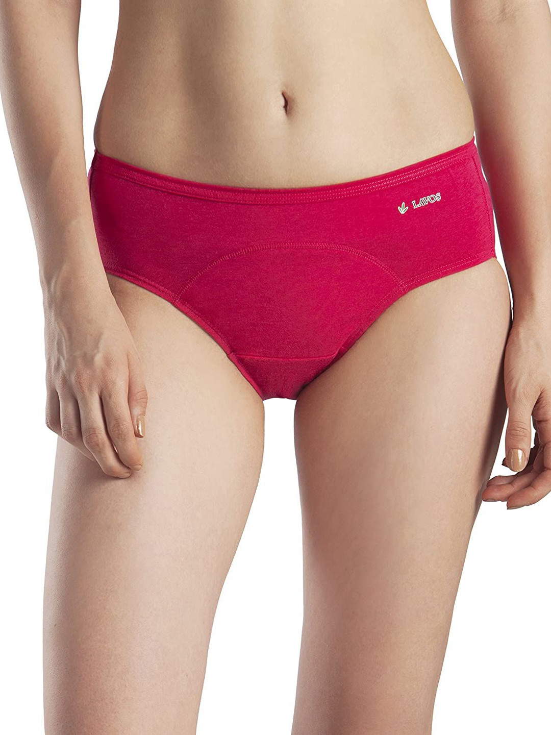 LAVOS Mid-Rise Leak Proof & Cotton Reusable Period Brief LAVOS1005-No Stain-Fresh Pink-S