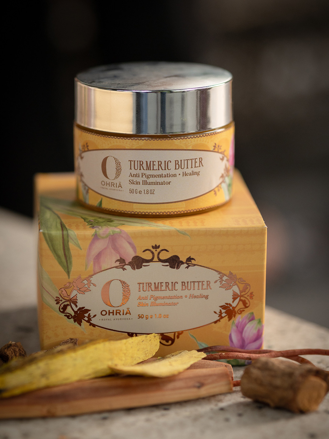 OHRIA AYURVEDA Turmeric Butter For Healing & Skin Illuminator With Nalpamaradi Oil -  50 g