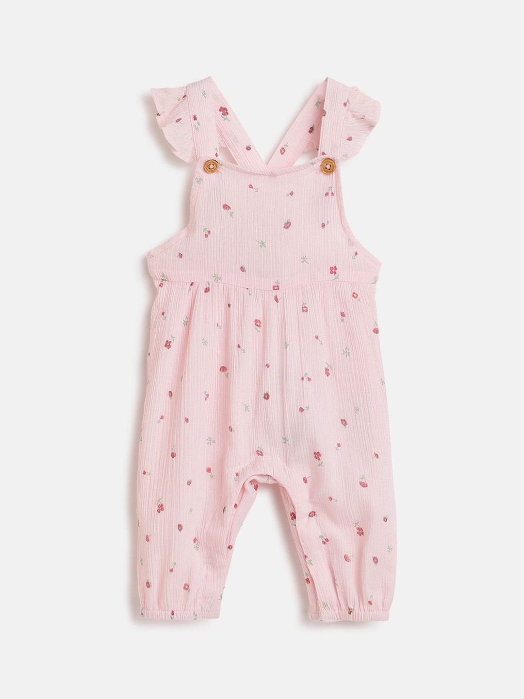 Chicco Girls Printed Cotton Long Dungaree