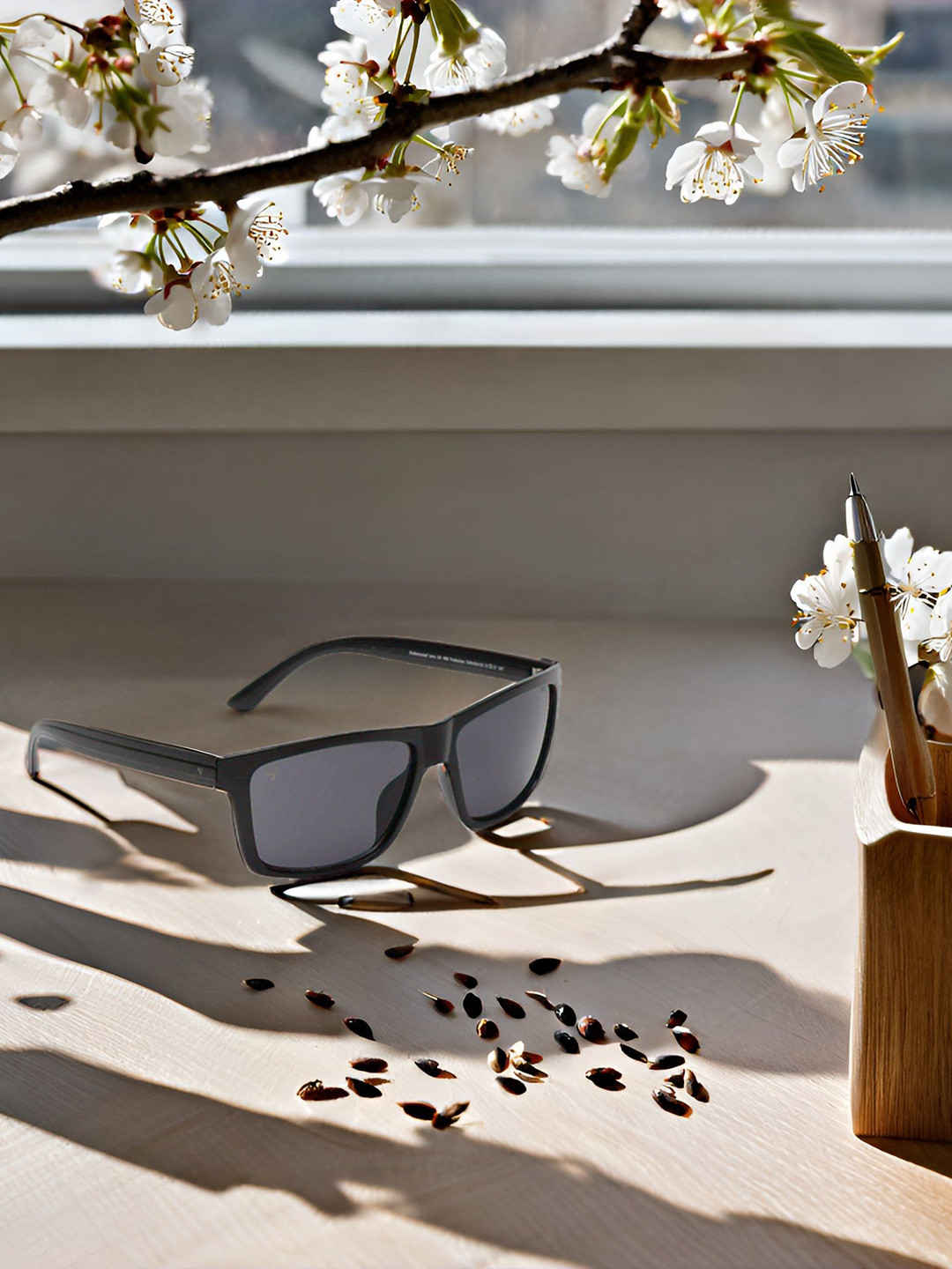 SUNNIES Unisex Rectangle Sunglasses with UV Protected Lens SNS-014-C4(L)