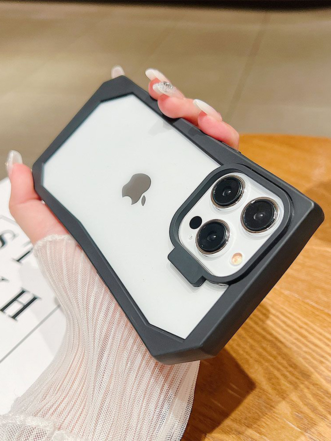 Luxury Kase LK141 Simple Transparent Irregular Shape Case iPhone 12 Pro Max Back Case