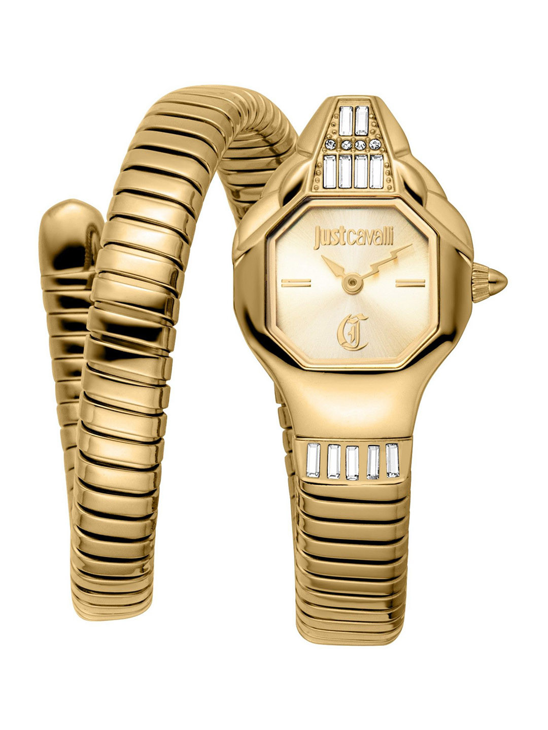 Just Cavalli Women Printed Dial & Stainless Steel Wrap Around Straps Watch JC1L326M0025