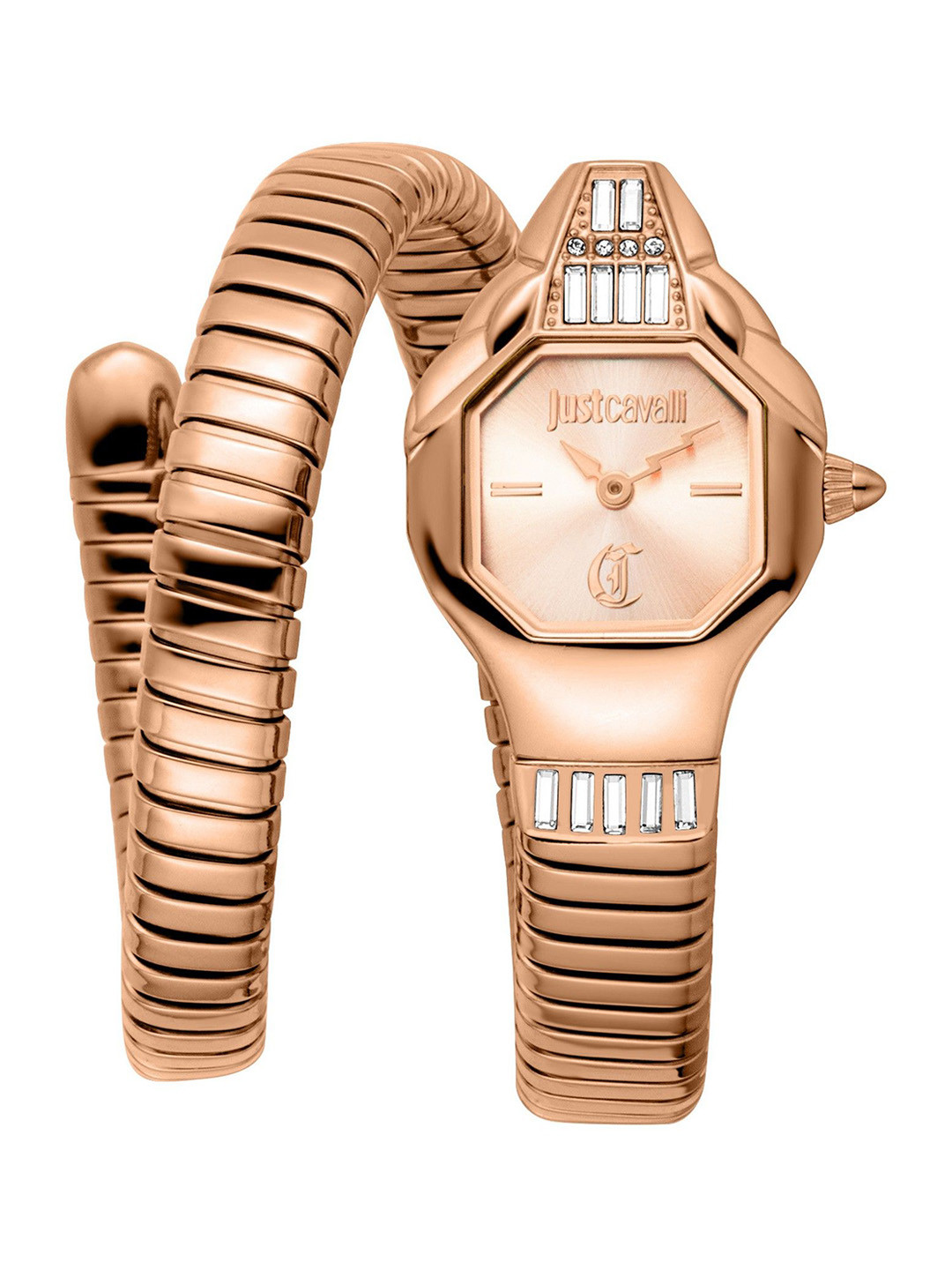 Just Cavalli Women Printed Dial & Stainless Steel Wrap Around Straps Watch JC1L326M0045