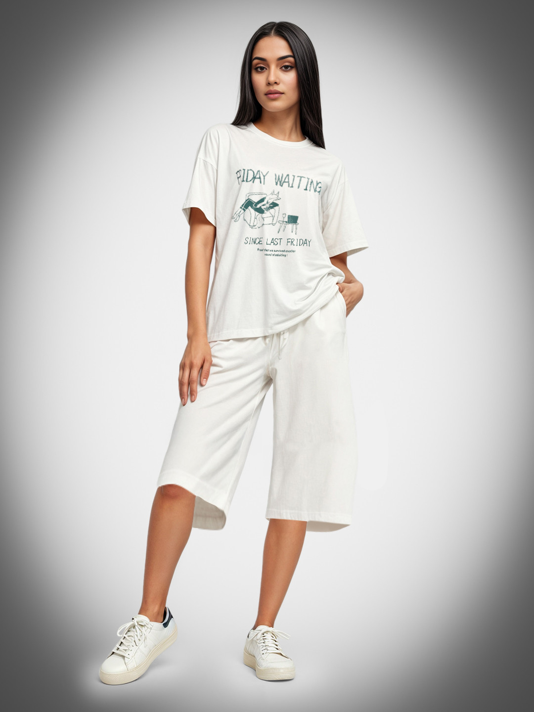 glitchez Graphic Print Oversize Co-Ords