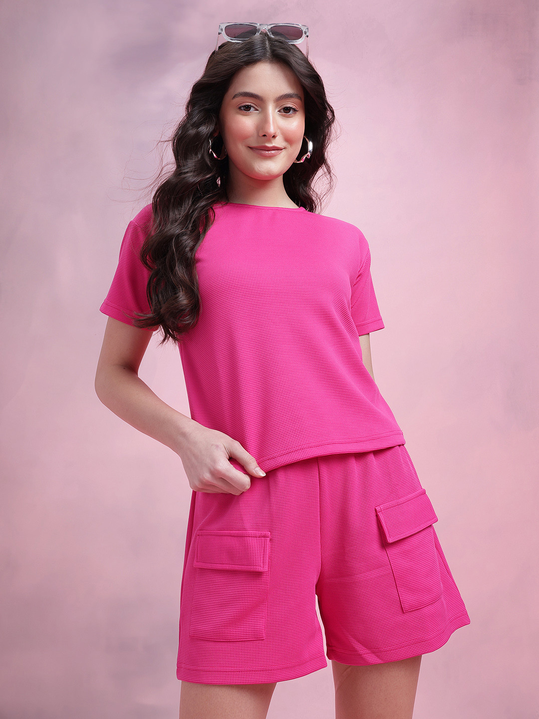 DressBerry Waffle Knit Textured Co-Ord Set