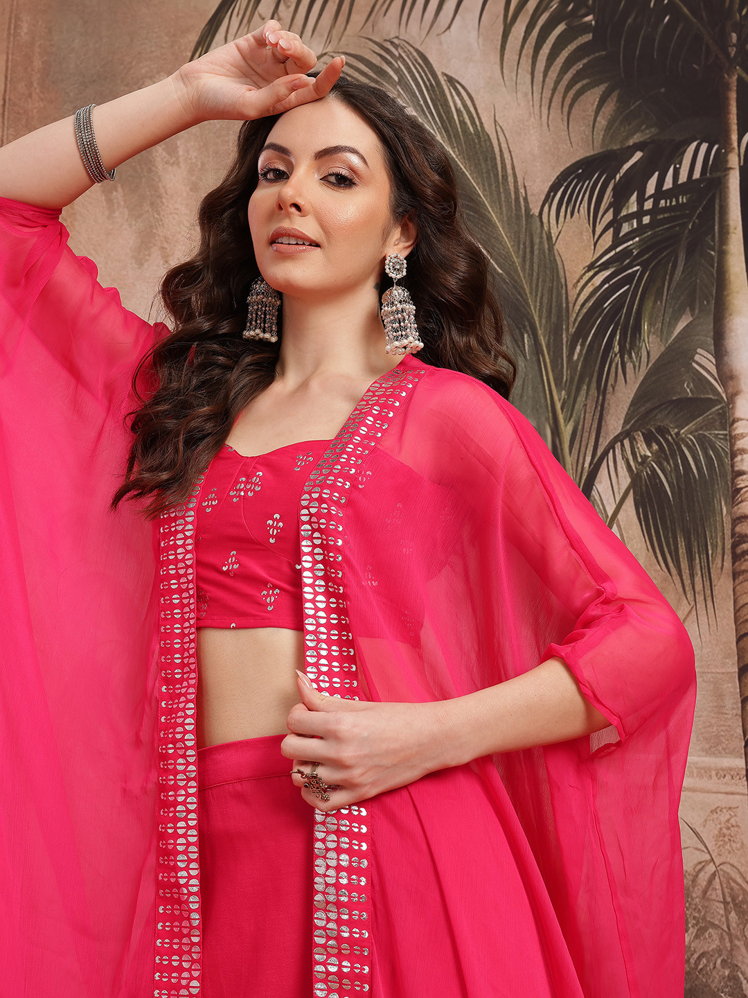 Sangria Embossed Print Fusion Co-Ords