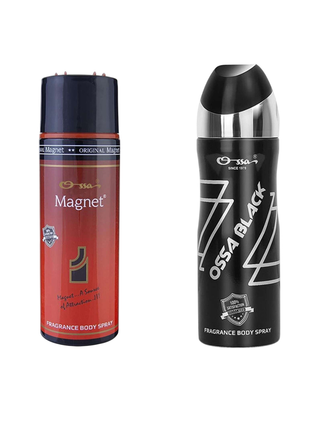 Ossa Set Of 2 Magnet & Black Long Lasting Body Spray - 200 ml Each