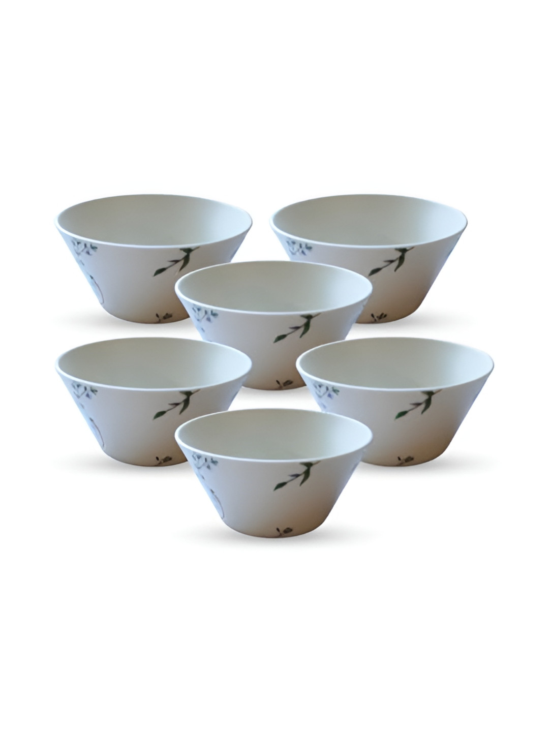 Truly Eco Smart Living Retail Cream-Coloured 2024 6 Pieces Bamboo Dishwasher and Microwave Safe Serving Bowl