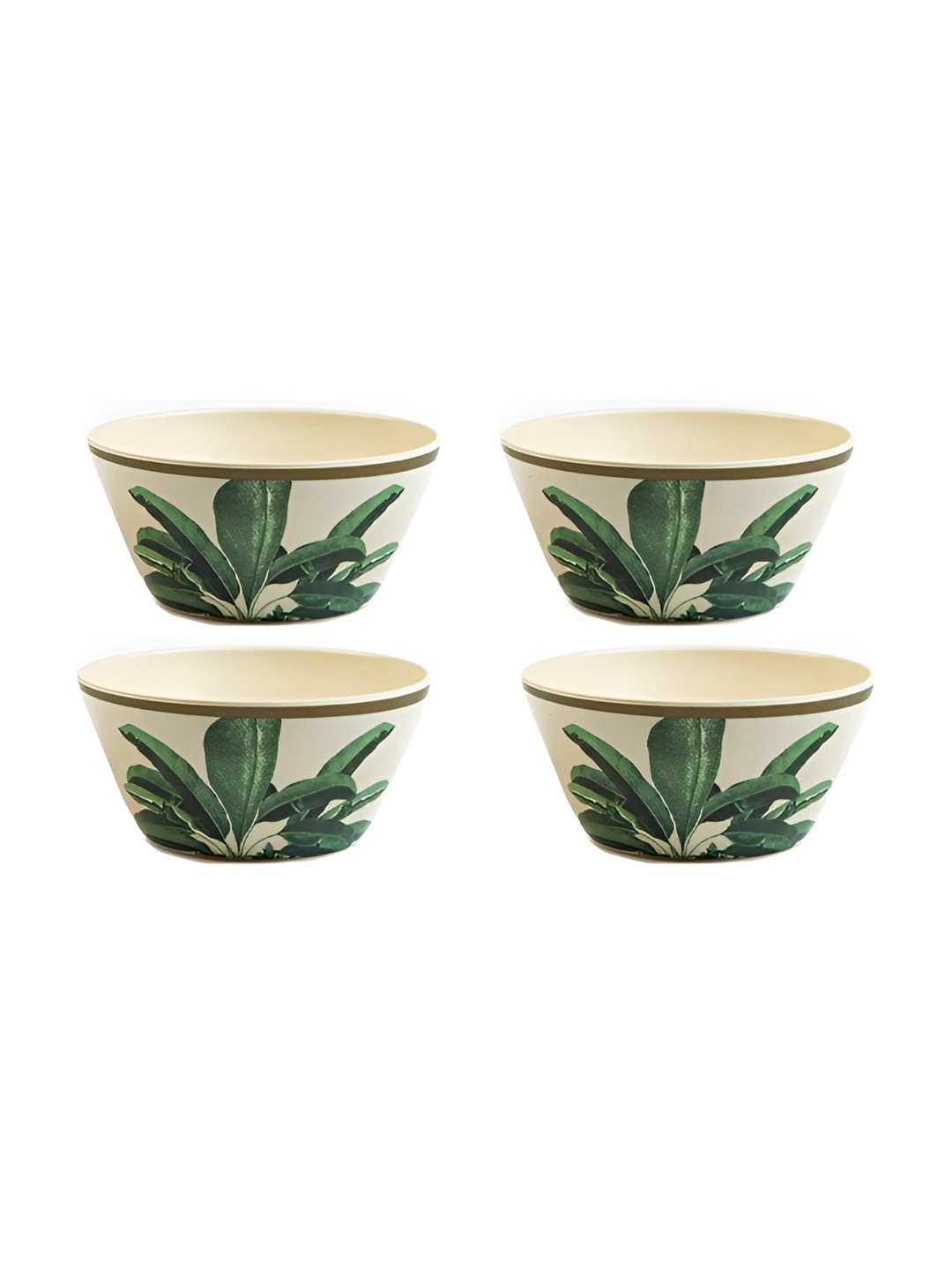 Truly Eco Smart Living Retail Green 2024 4 Pieces Bamboo Dishwasher and Microwave Safe Serving Bowl