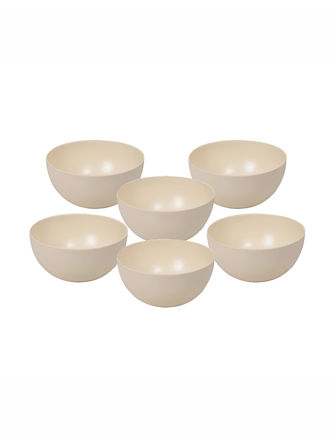 Truly Eco Smart Living Retail Off White 2024 6 Pieces Bamboo Dishwasher and Microwave Safe Serving Bowl