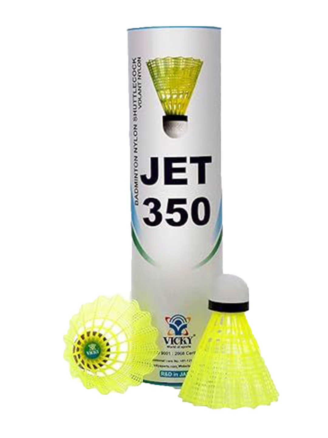 Vicky Sports Pack of 6 Jet 350 Badminton Shuttlecock
