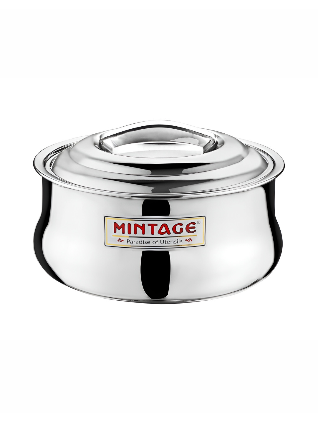 Mintage Silver-Toned Stainless Steel Dishwasher Safe Cook and Serve Casserole 1.5 L