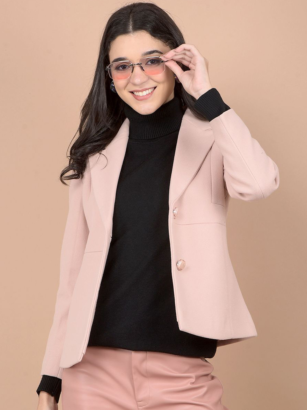 Crimsoune Club Women Notched Lapel Overcoat
