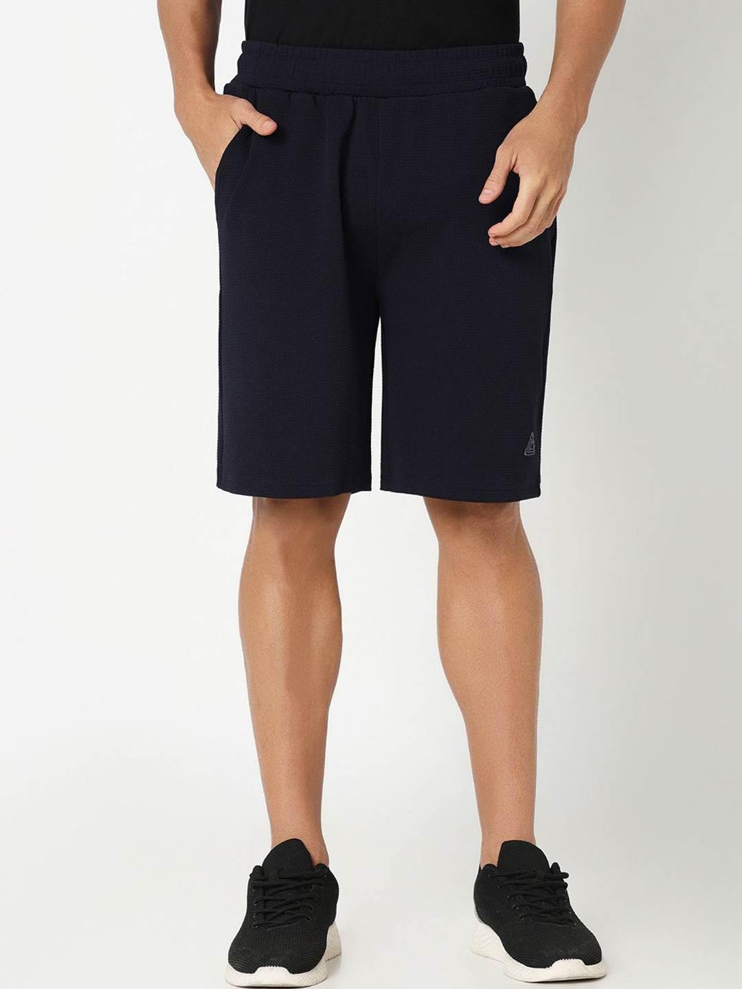 R&B Men Self Design Slim Fit shorts